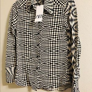 Patterned Zara Button Down